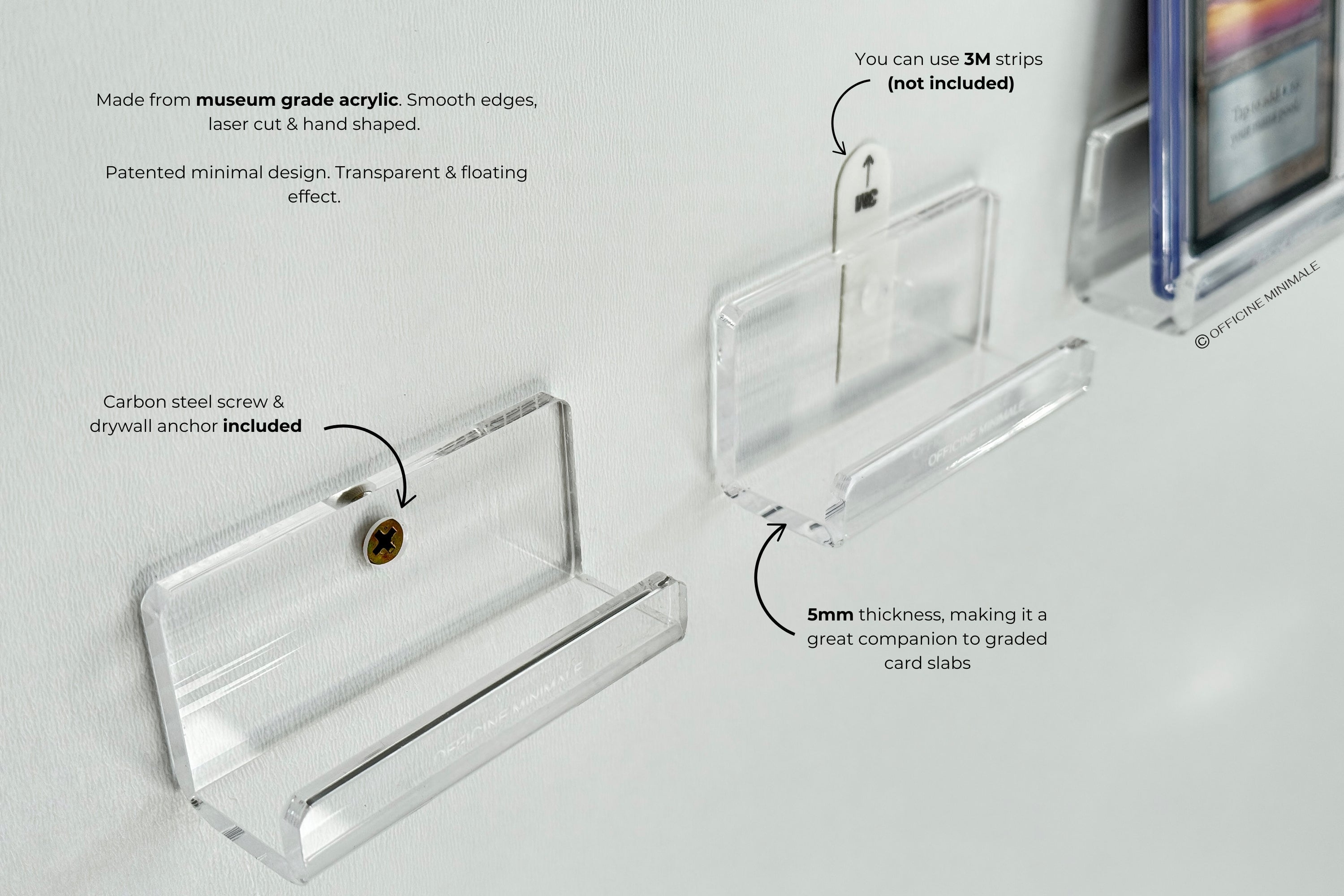 Premium Trading Card Wall Mount Display Ghost Mounts Premium Trading Card Wall Mount Display Ghost Mounts